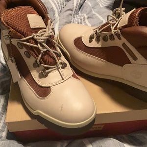 10 1/2 Timberland knickerbockers , couple of scratches on toe of each shoes.